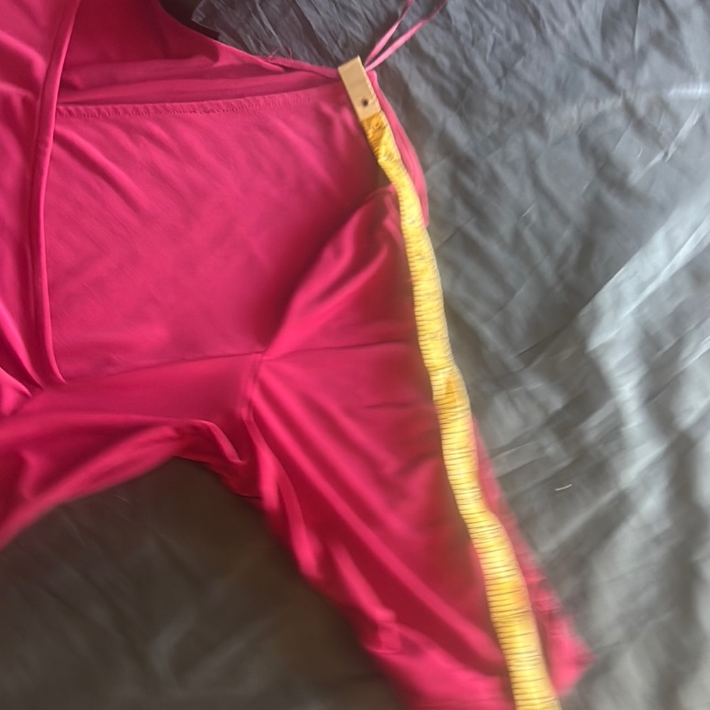 Style & Co. Red Burgundy Ruched Wrap Blouse Sz Large - Picture 7 of 7